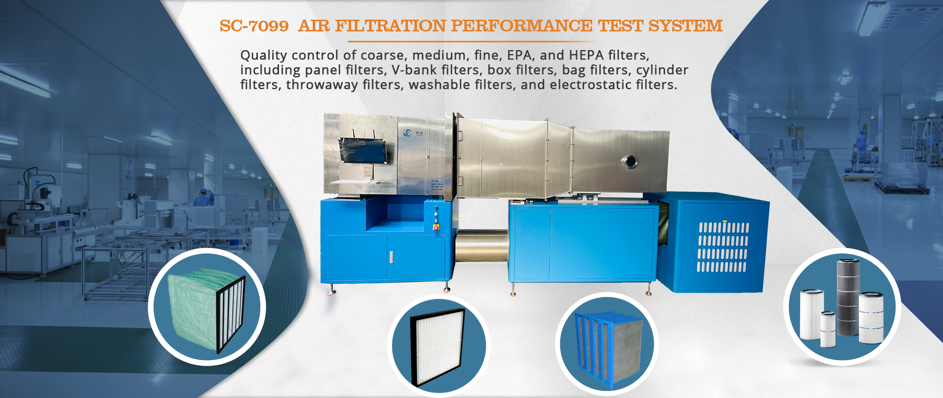 HVAC filtre test cihazı
